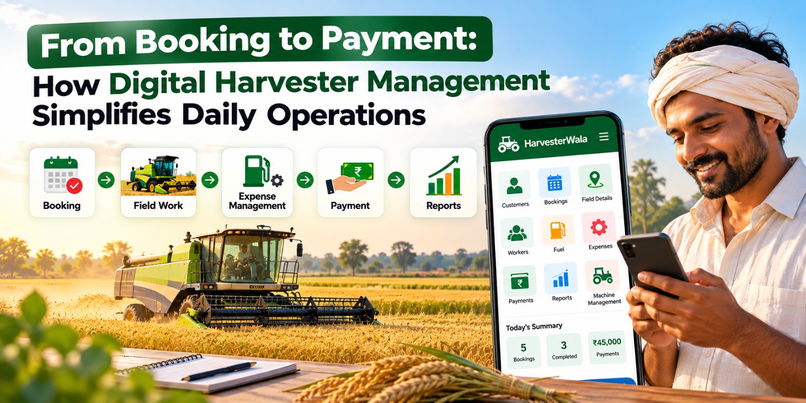 From Booking to Payment: How Digital Harvester Management Simplifies Daily Operations